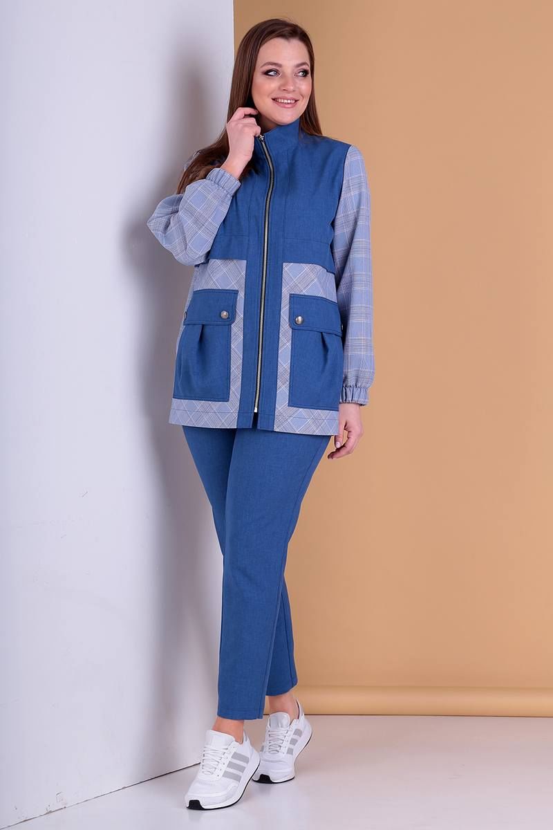 Женский комплект с курткой Liona Style 745 синий