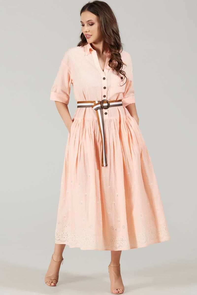 Платье Teffi Style L-1502 персиковый