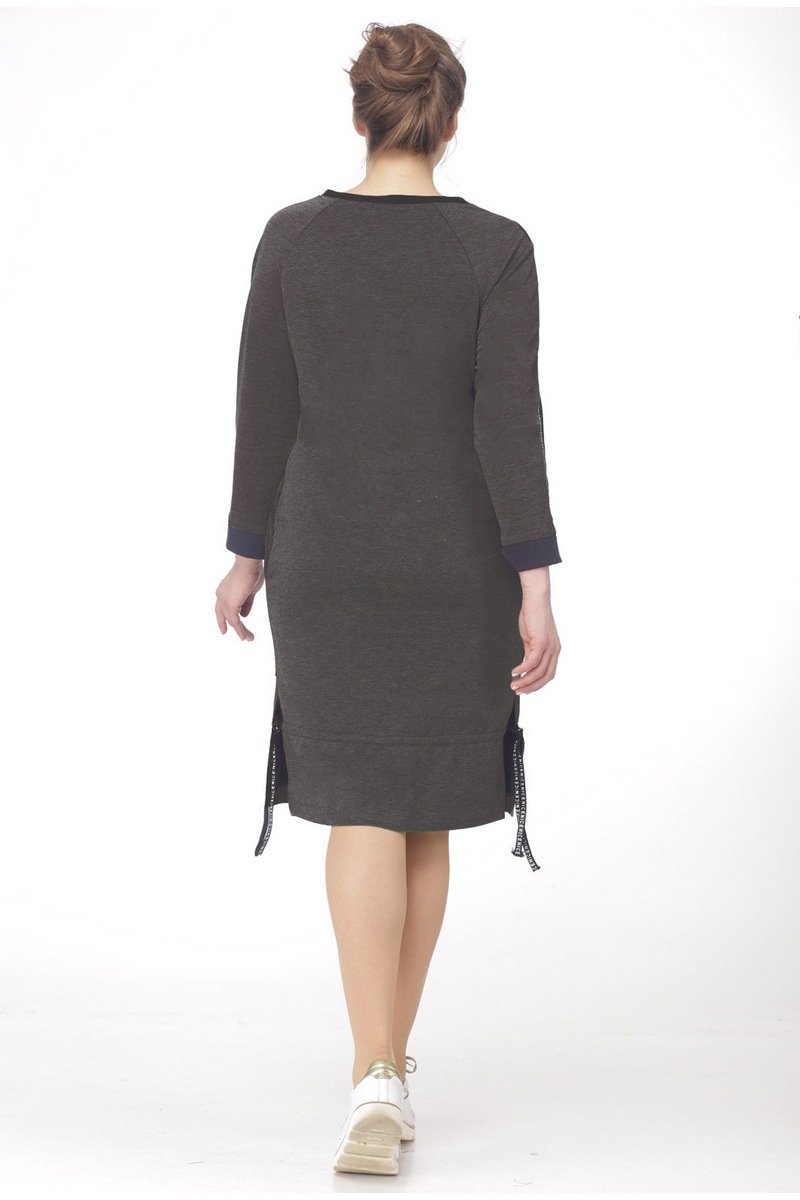 Платье LadisLine 906 серо-черный