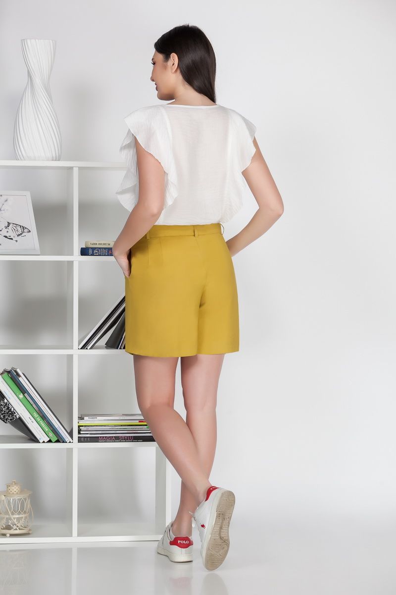Женский комплект с шортами Ивелта плюс 2916 желтый