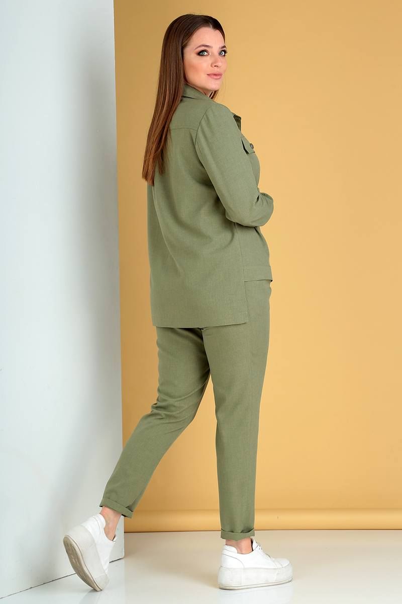 Женский комплект с курткой Liona Style 694 зеленый