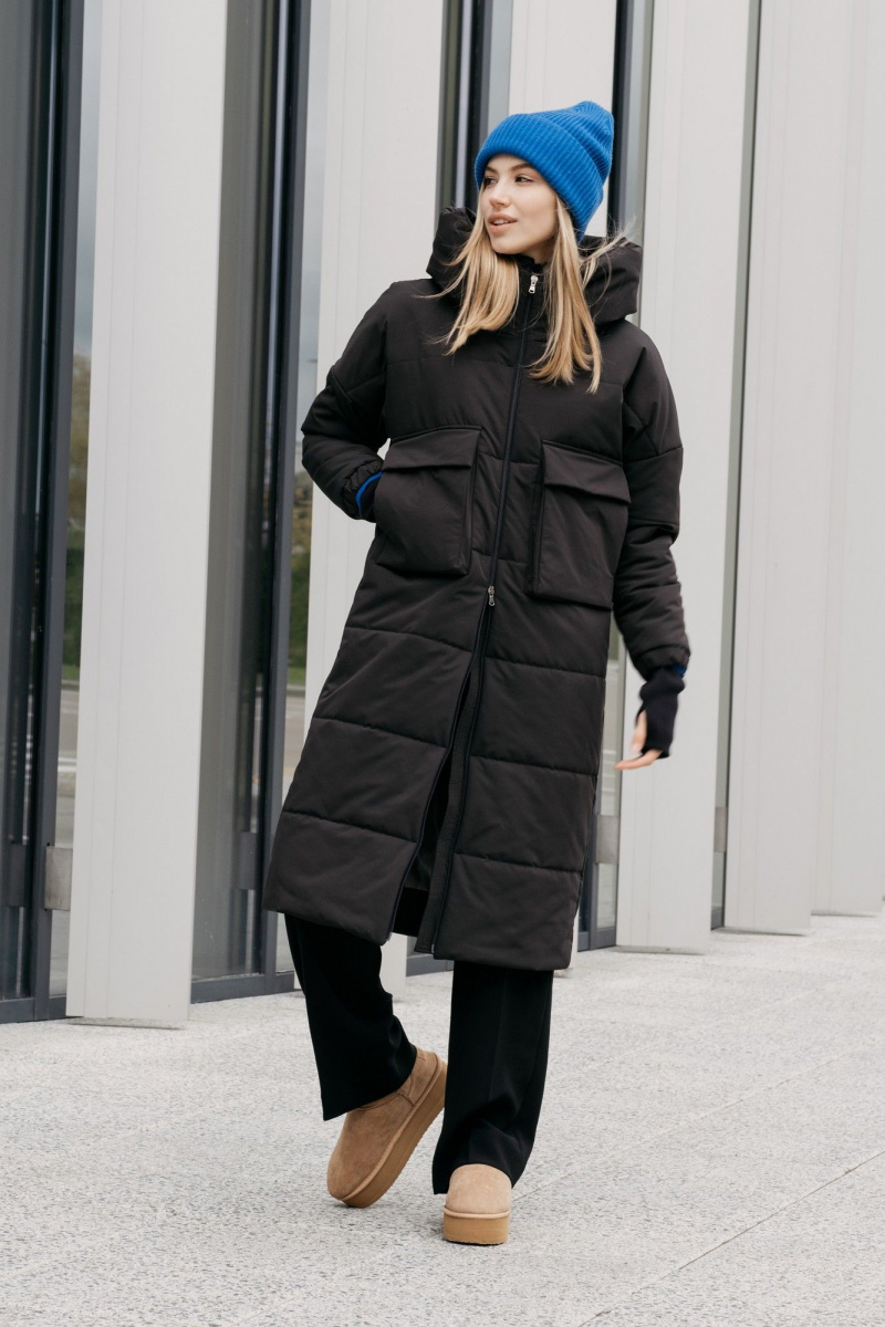 Женское пальто FEVRALI М02-2023 чёрный