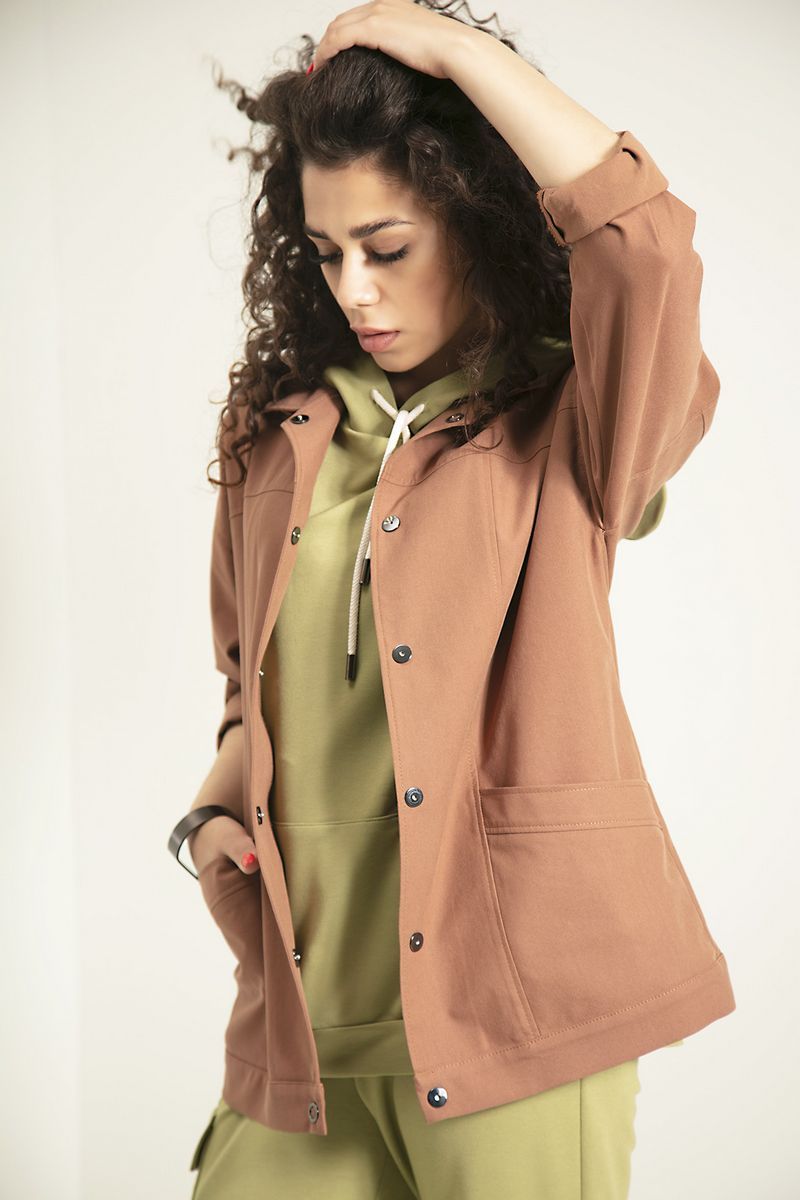 Женская куртка Samnari Л24 коричневый