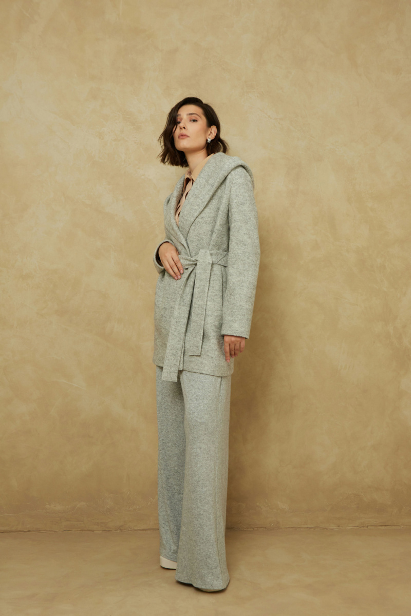 Женское пальто Elema 1-271-170 серый_меланж