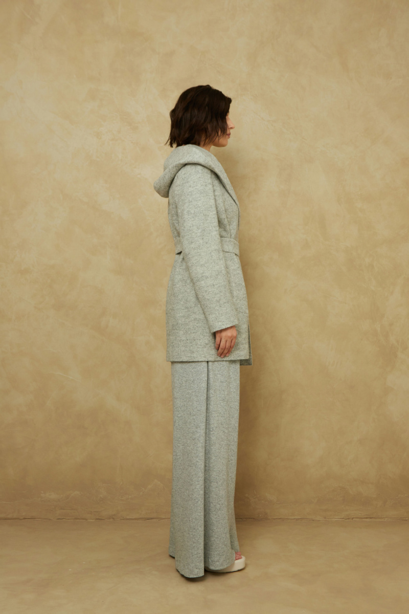 Женское пальто Elema 1-271-170 серый_меланж