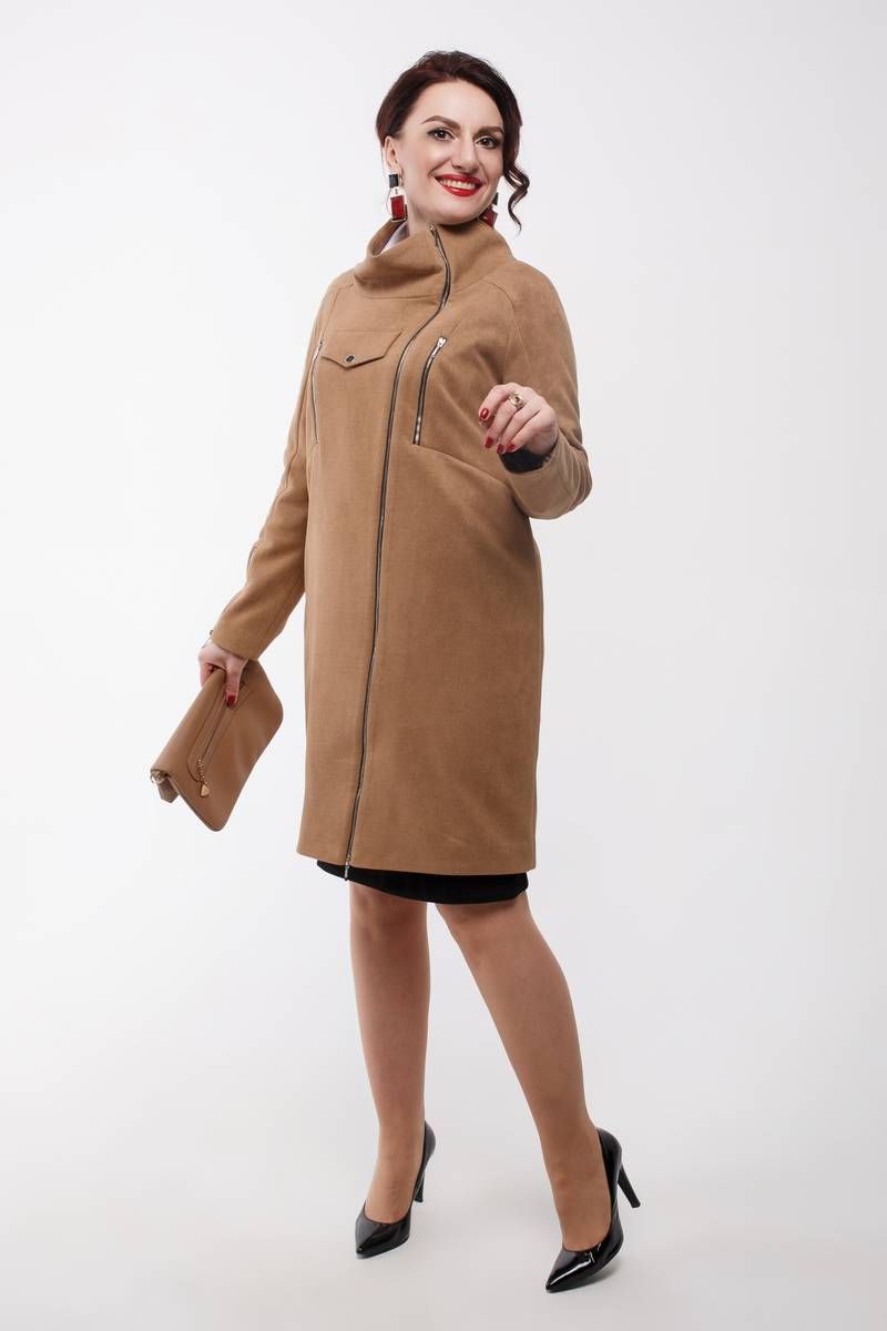 Женское пальто Дорофея 410 темно-бежевый
