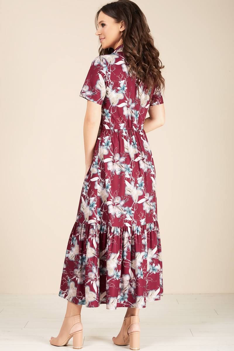 Платье Teffi Style L-1412 бордовый