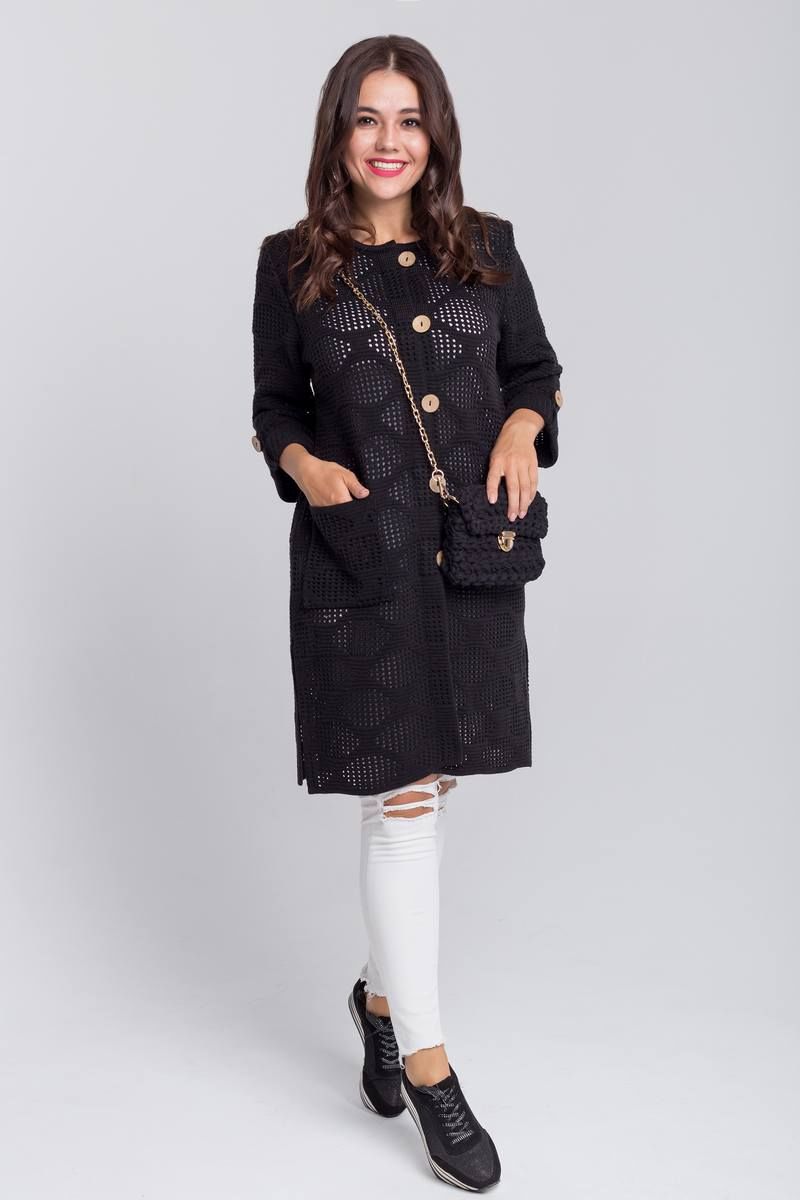 Женское пальто Bonadi 1145 черный