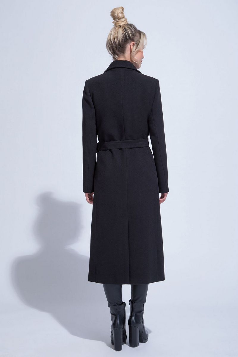 Женское пальто ElectraStyle 6-5661-128 чер.