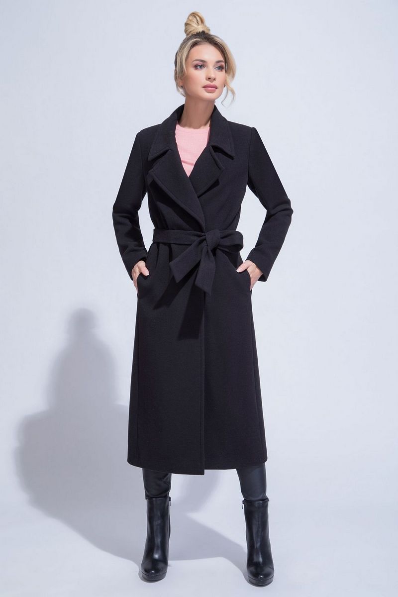 Женское пальто ElectraStyle 6-5661-128 чер.