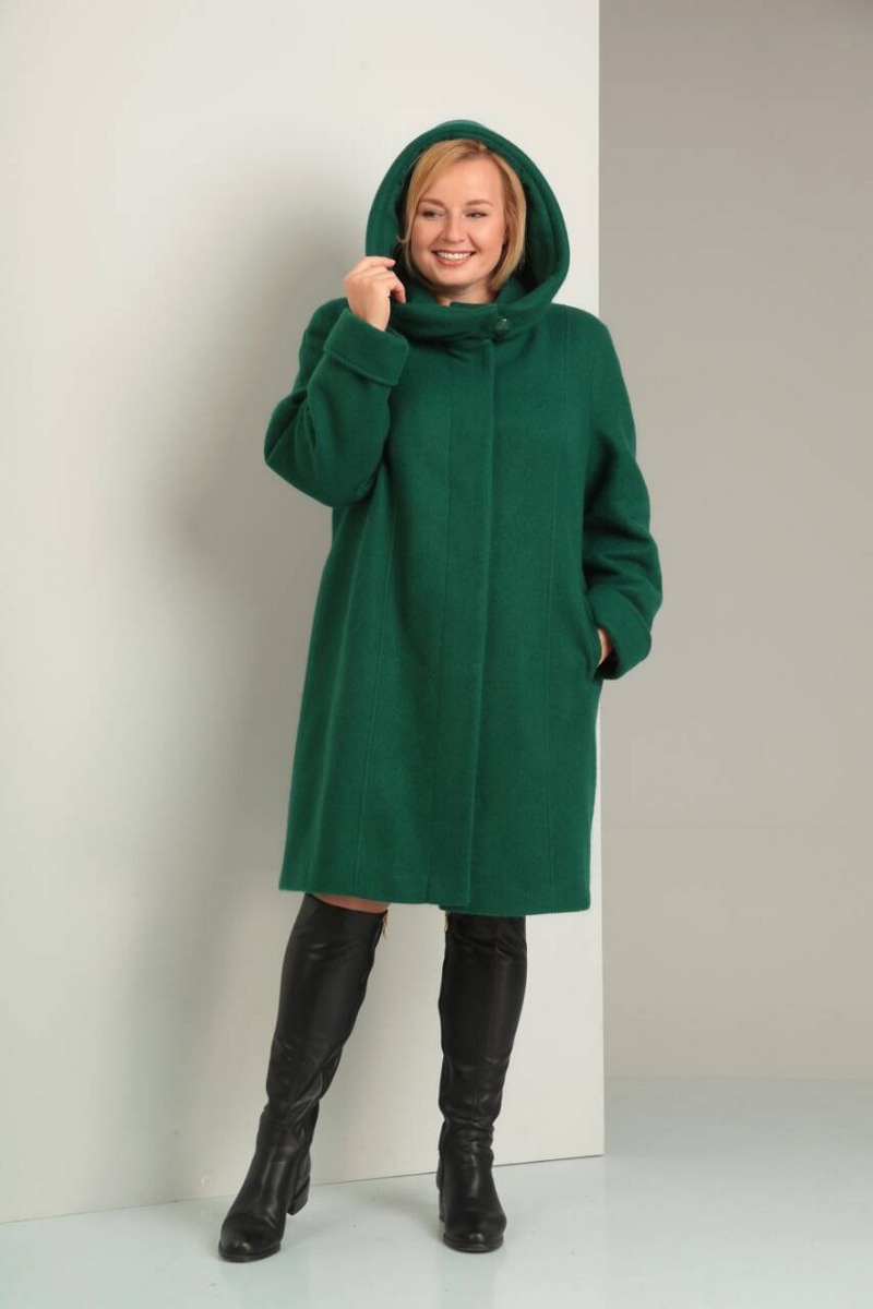 Женское пальто Диомант 1016 зеленый