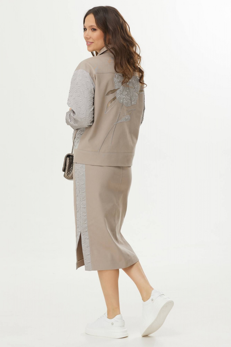 Женский комплект с курткой Магия моды 2386 серый