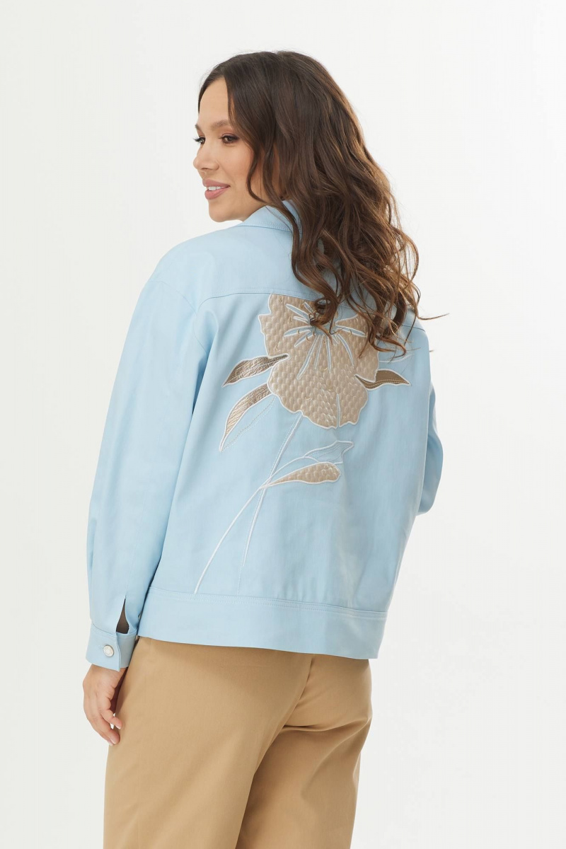 Женский комплект с курткой Магия моды 2400 голубой+беж