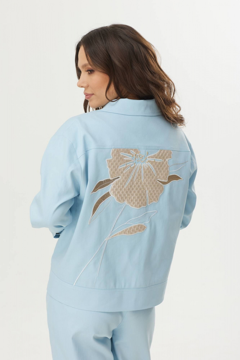 Женский комплект с курткой Магия моды 2400 голубой