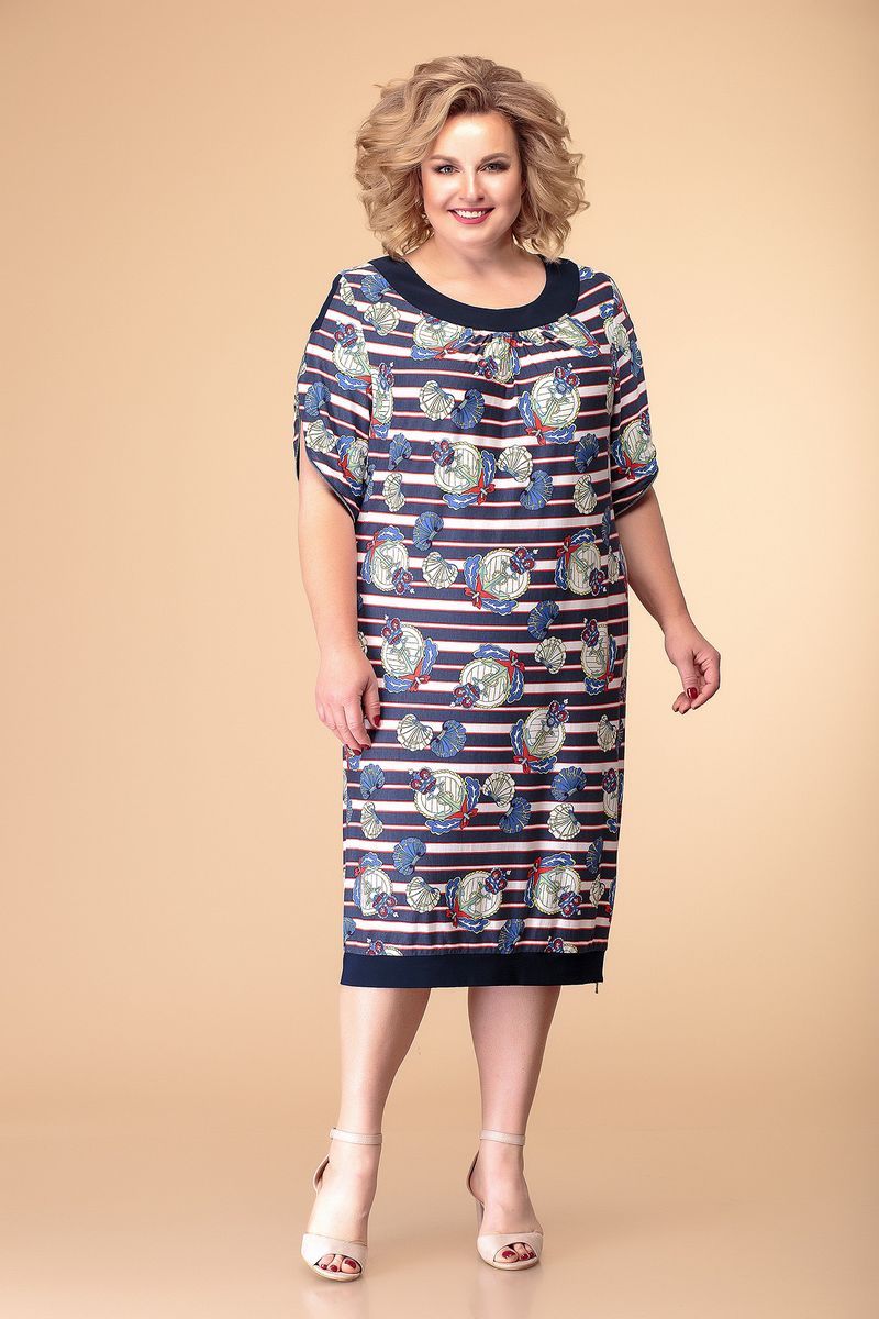 Платье Romanovich Style 1-1080 синий\полоска