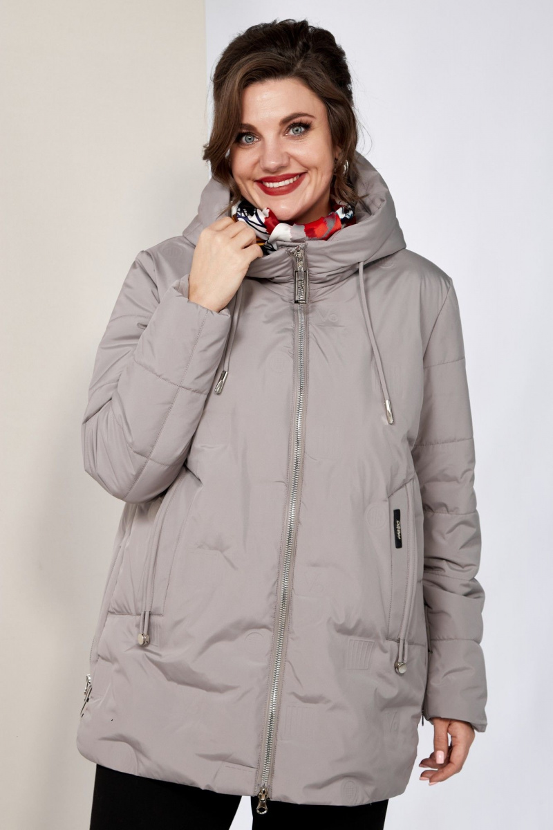 Женская куртка Shetti 2140 бежево-серый