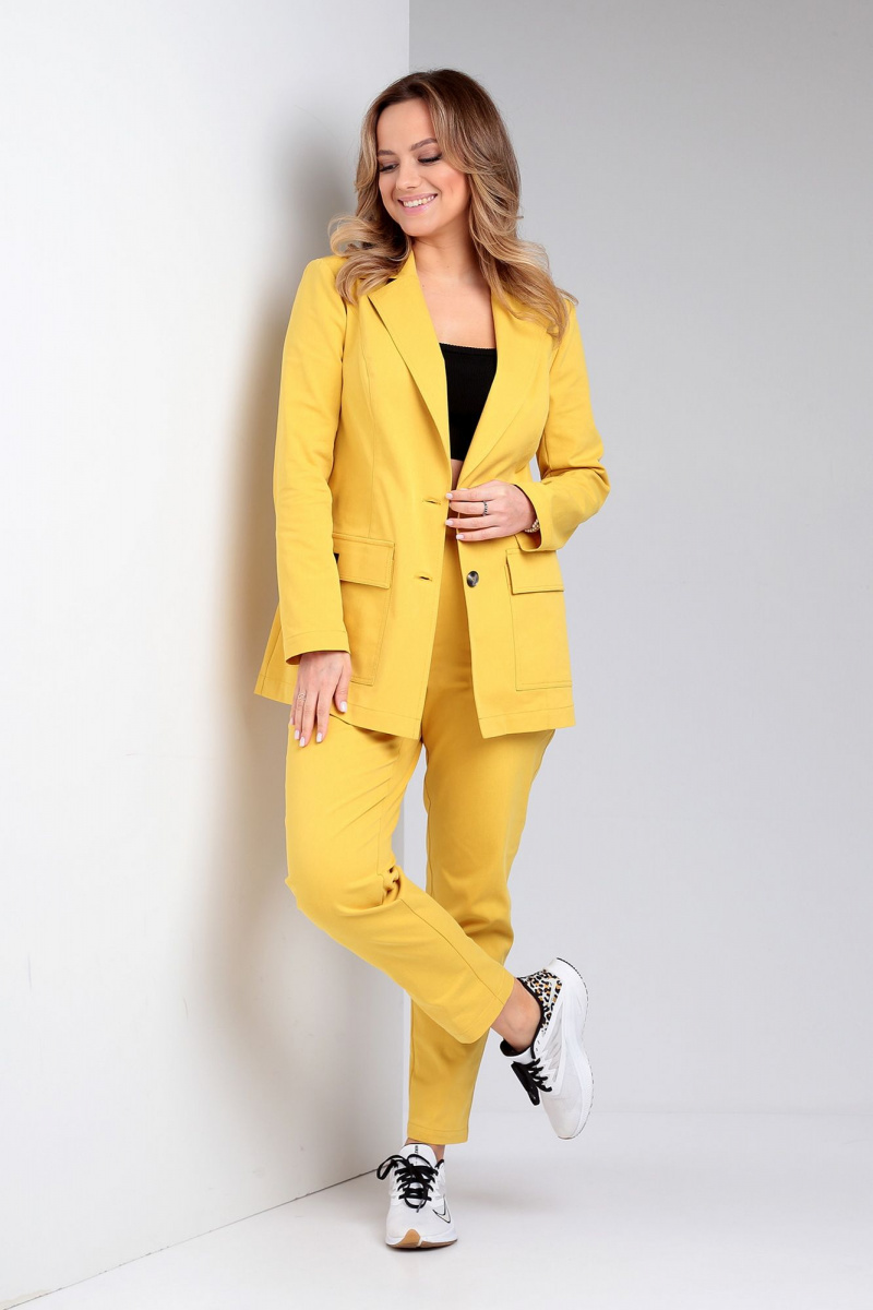 Брючный костюм Liona Style 894 желтый