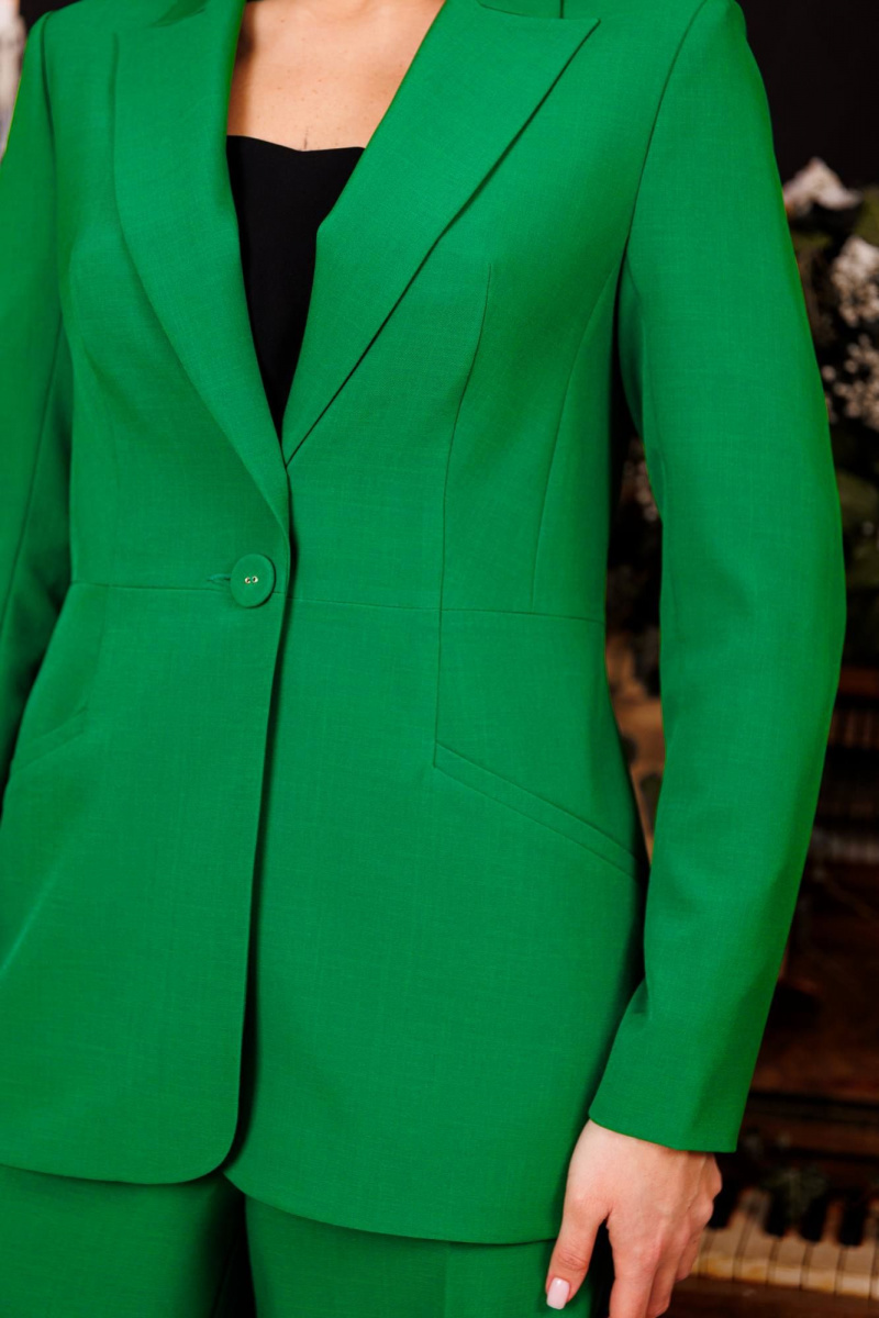 Брючный костюм Мода Юрс 2843 ярко-зеленый