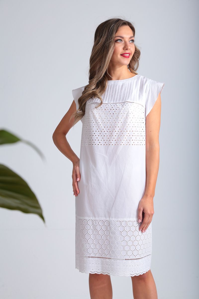 Платье SandyNa 13418 белый