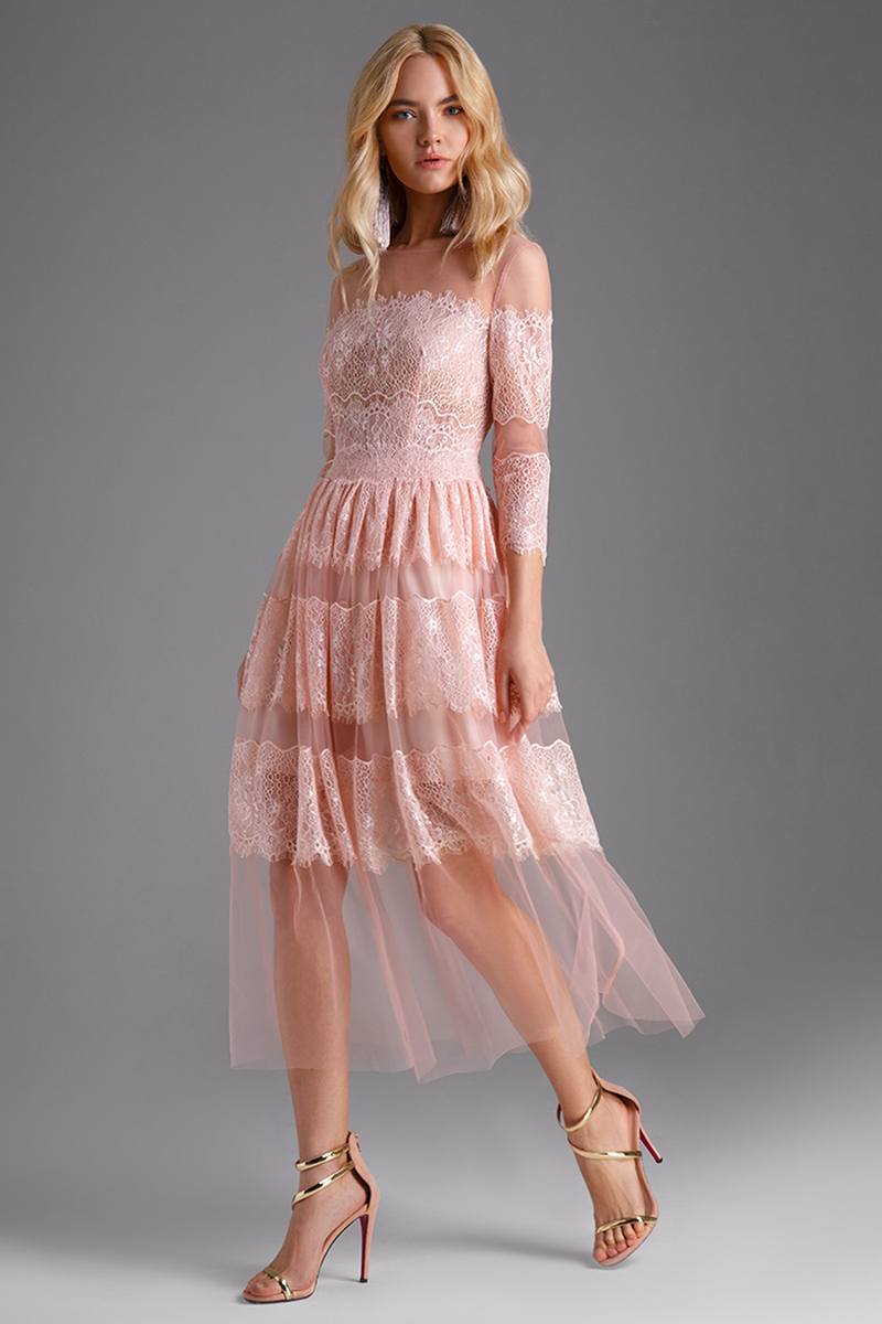 Платье LaVeLa L1760 розовый