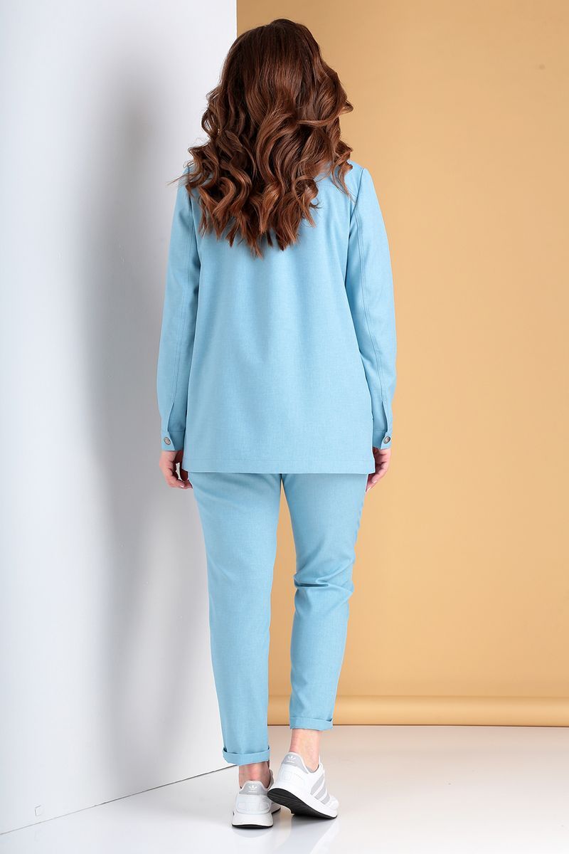 Женский комплект с курткой Liona Style 694 голубой