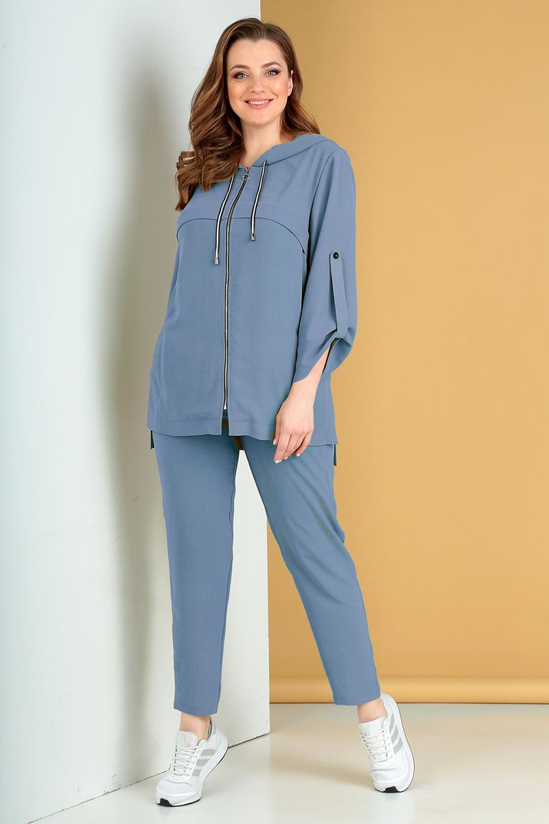 Женский комплект с курткой Liona Style 738 синий