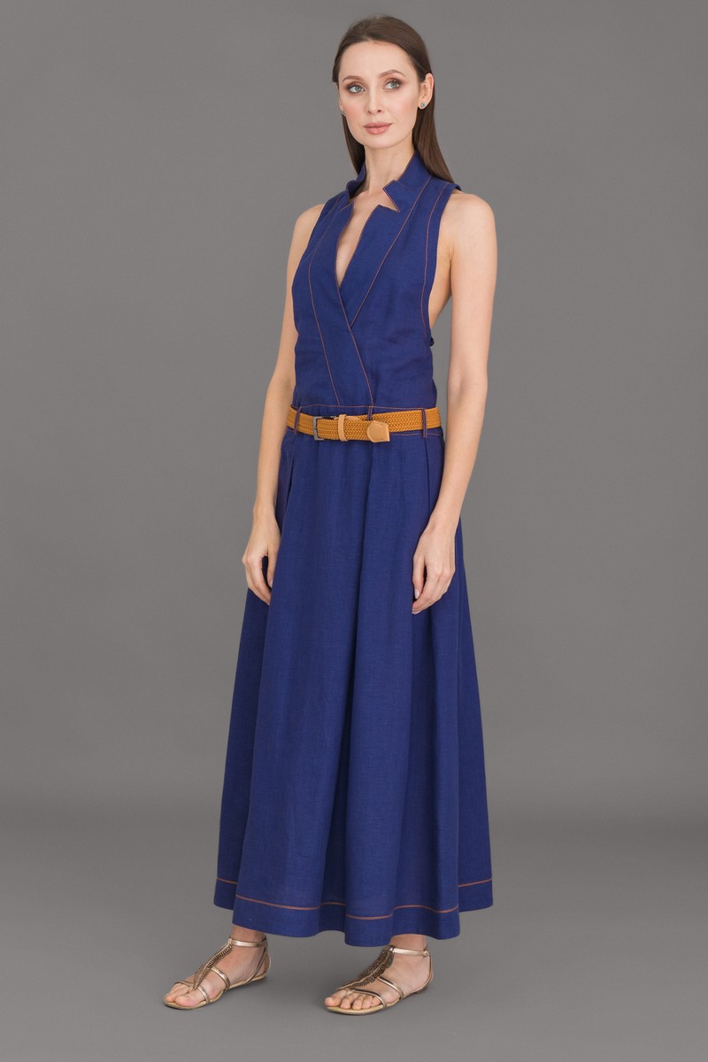 Платье Ружана 287-4 темно-синий