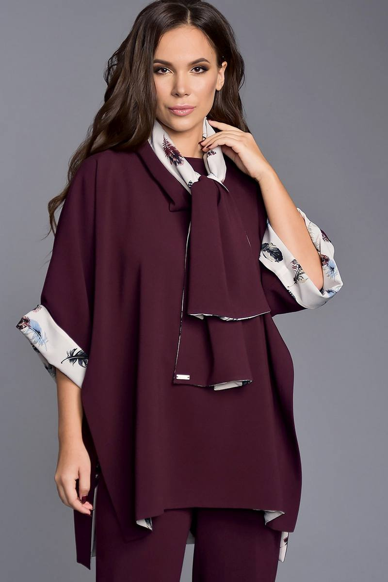 Шарфы и платки Teffi Style L-1306 пурпур