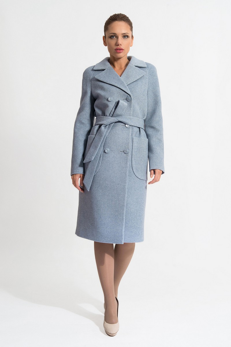 Женское пальто Gotti 153-8 светло-голубой