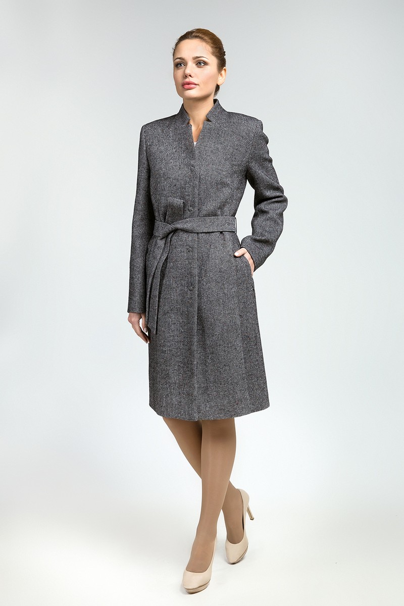 Женское пальто Gotti 159-3 серо-черный