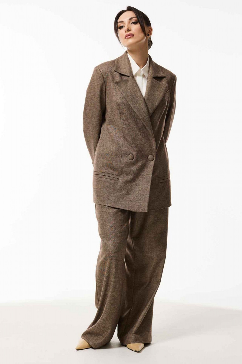 Брючный костюм Mislana 1031 коричневый
