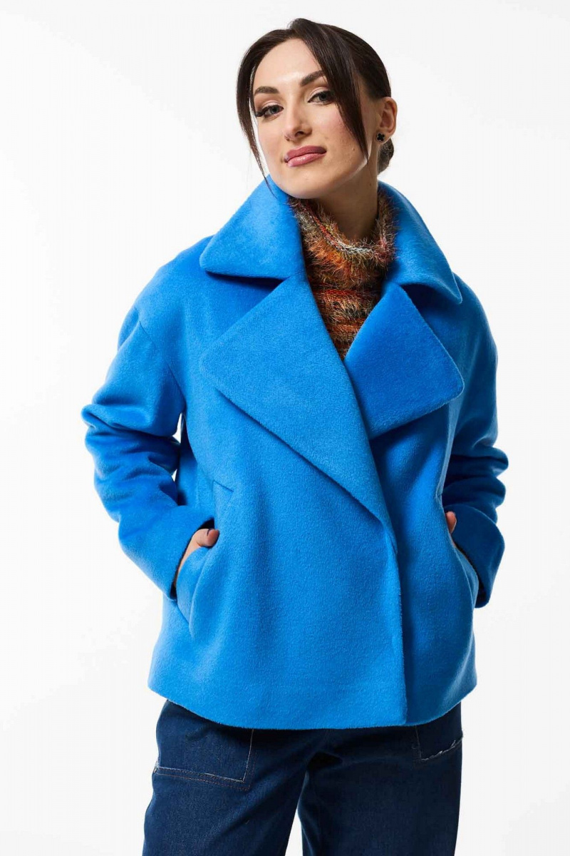 Женское пальто Mislana 1065 голубой