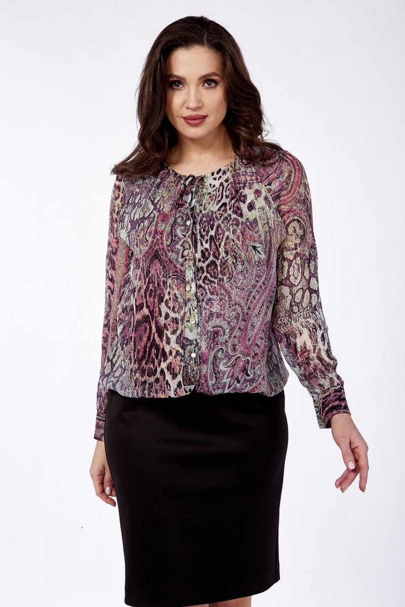 Платья Lady Style Classic 444/1 фиолетовый_с_черным