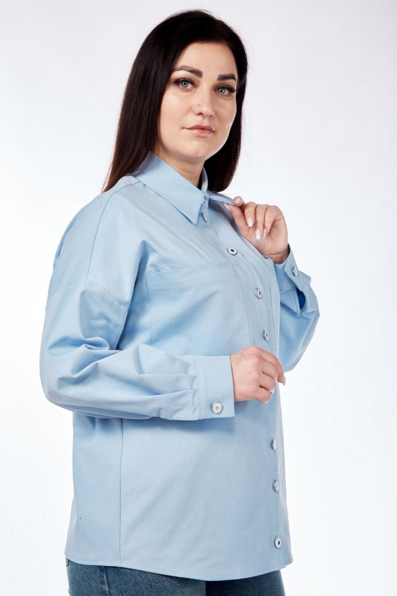 Рубашки Nati Brend 0017 голубой