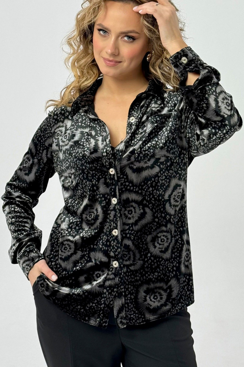 Блузы Condra 16236 черно-серый