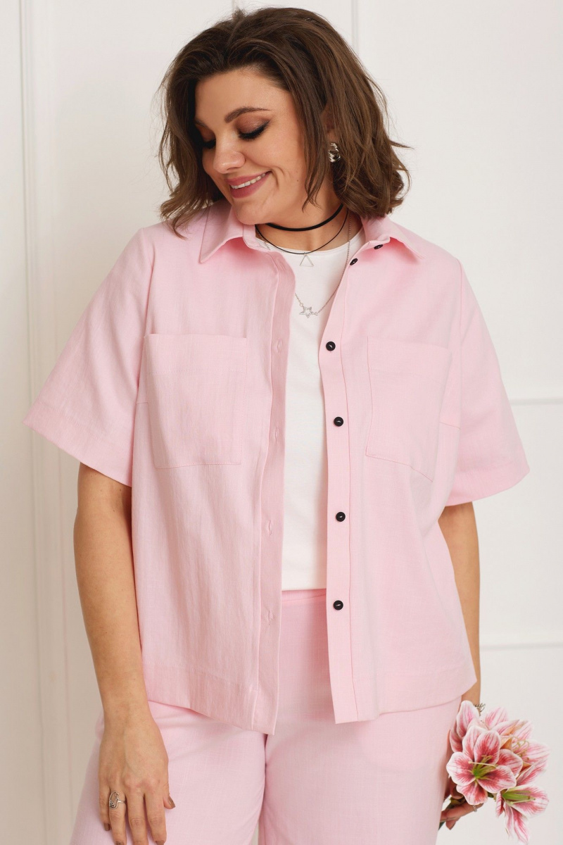 Женский комплект с шортами BegiModa 3056 розовый