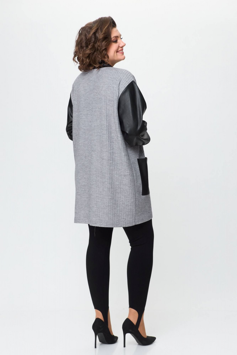 Кардиганы Avenue Fashion 0325 серый+черный