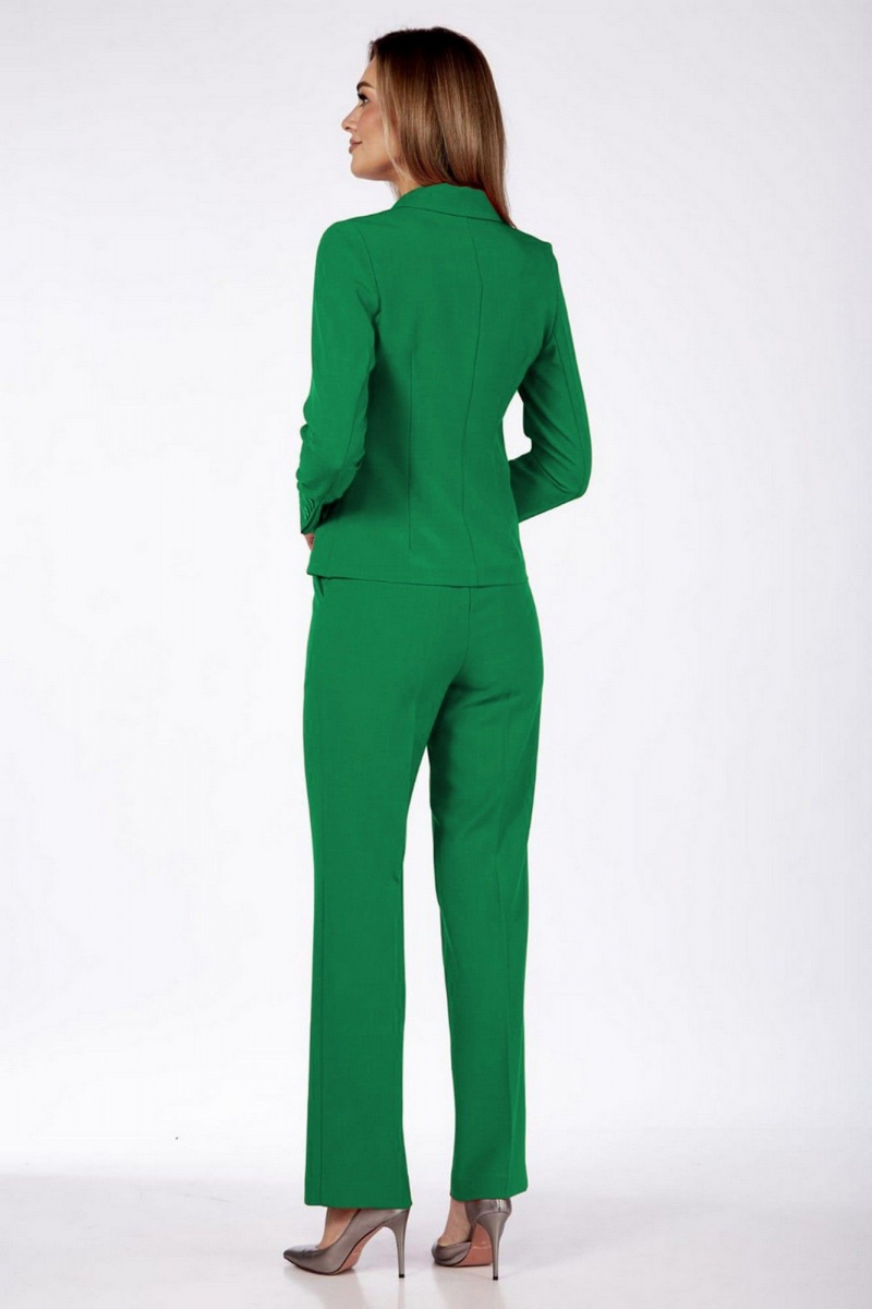 Брючный костюм Милора-стиль 1177 зеленый