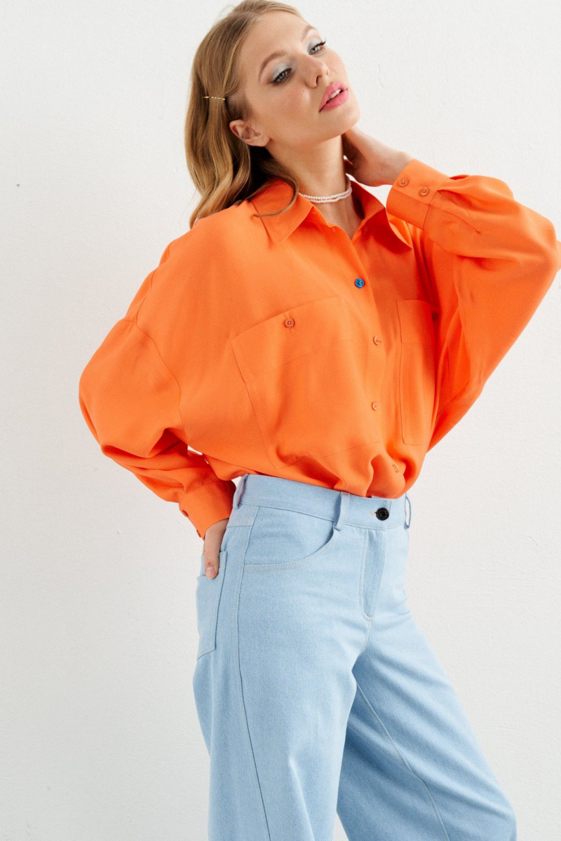 Рубашки VIZANTI 9601 оранжевая