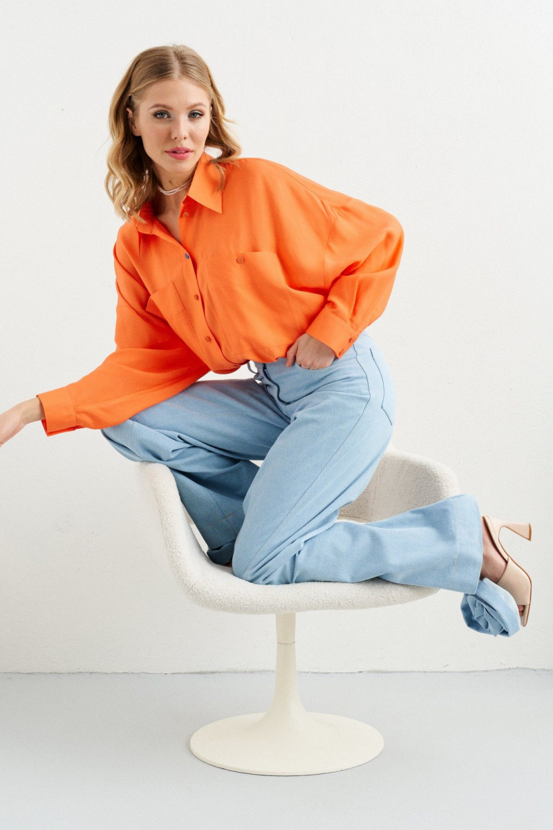Рубашки VIZANTI 9601 оранжевая