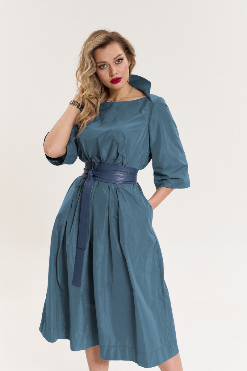 Платья Anastasia 1089 серо-голубой