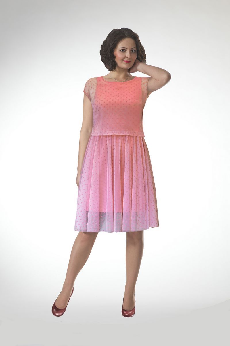 Платье Effect-Style 622 персиковый