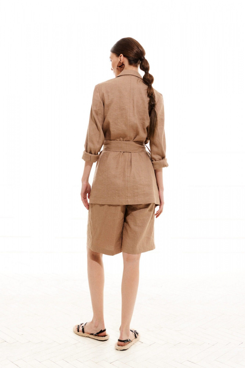 Женский комплект с шортами ELLETTO LIFE 5245 коричневый