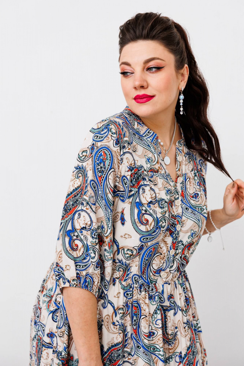 Платья Romanovich Style 1-2644 серо-синий