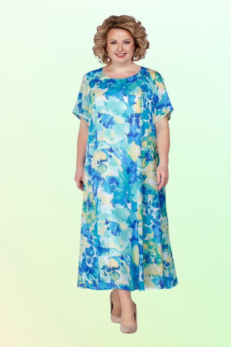 Платье Vitol Fashion В-1062 голубые_тона