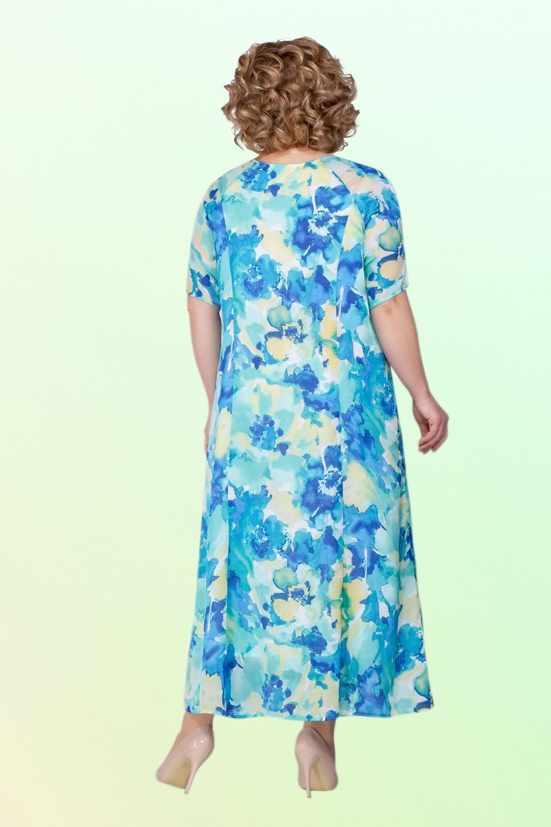 Платье Vitol Fashion В-1062 голубые_тона