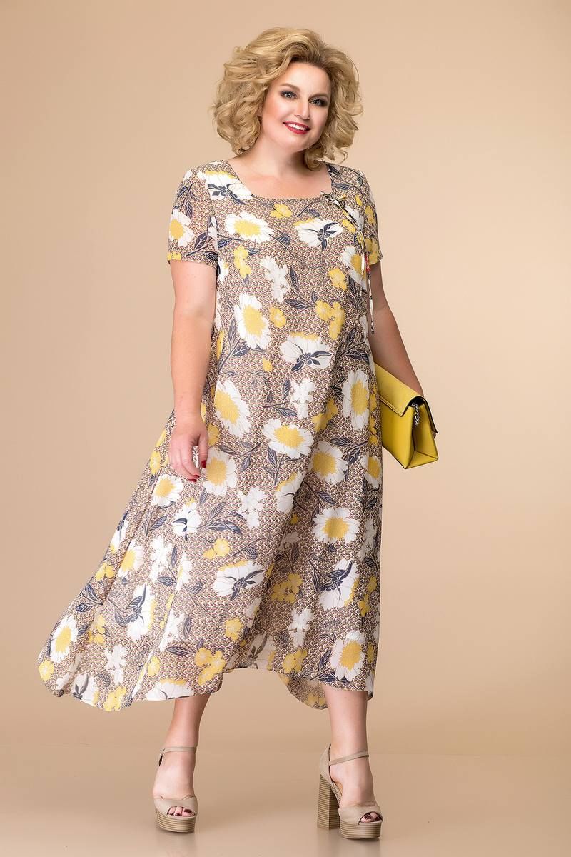 Платье Romanovich Style 1-1332 желтый_беж