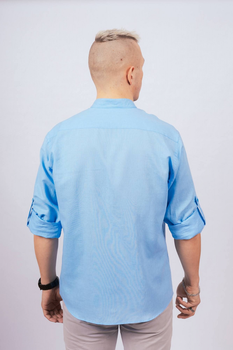 Рубашки с длинным рукавом Nadex 01-080731/211-24_182 голубой
