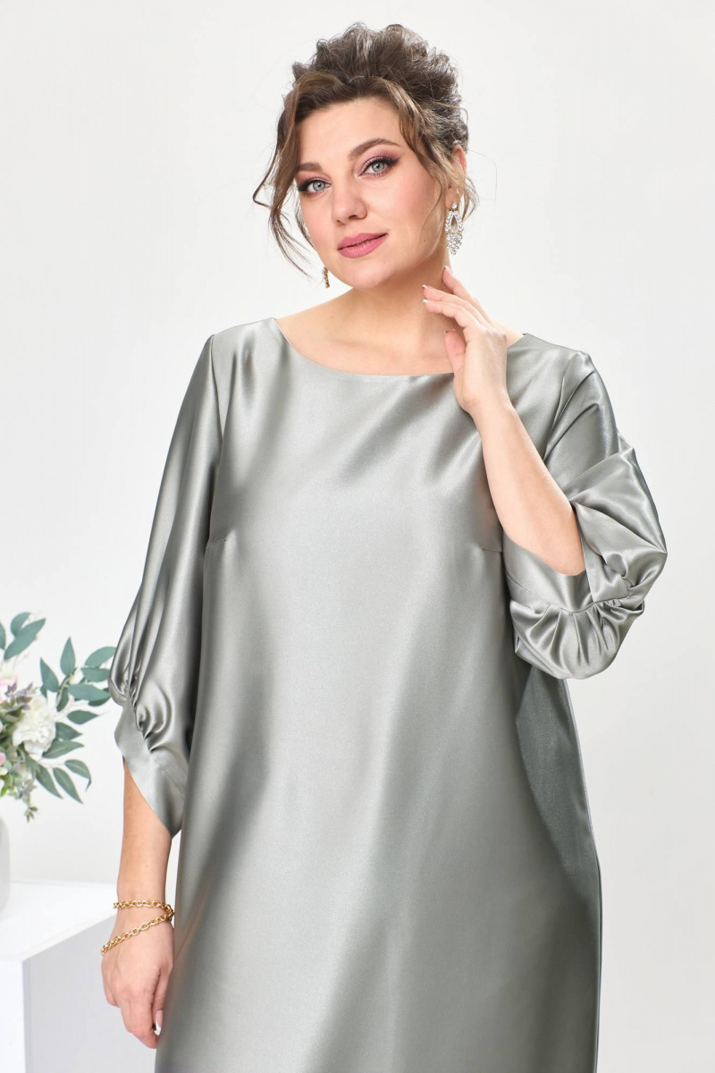 Платья Romanovich Style 1-2442 серый/цветы