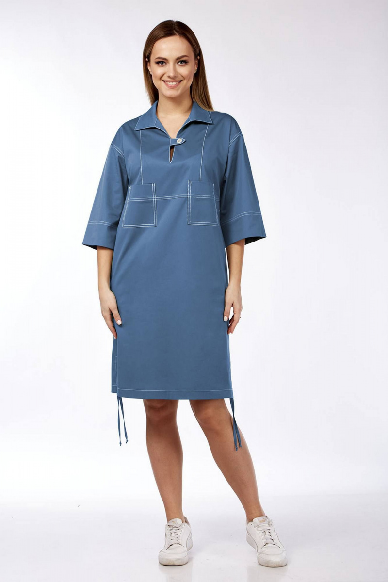 Платья Lady Style Classic 2762 синие_тона